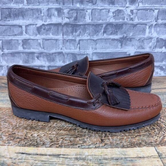 Allen Edmonds Nashua Tassel Loafer Brown Leather Shoes Mens Size 11.5 E New main image 4